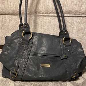 Faux Leather Black Handbag